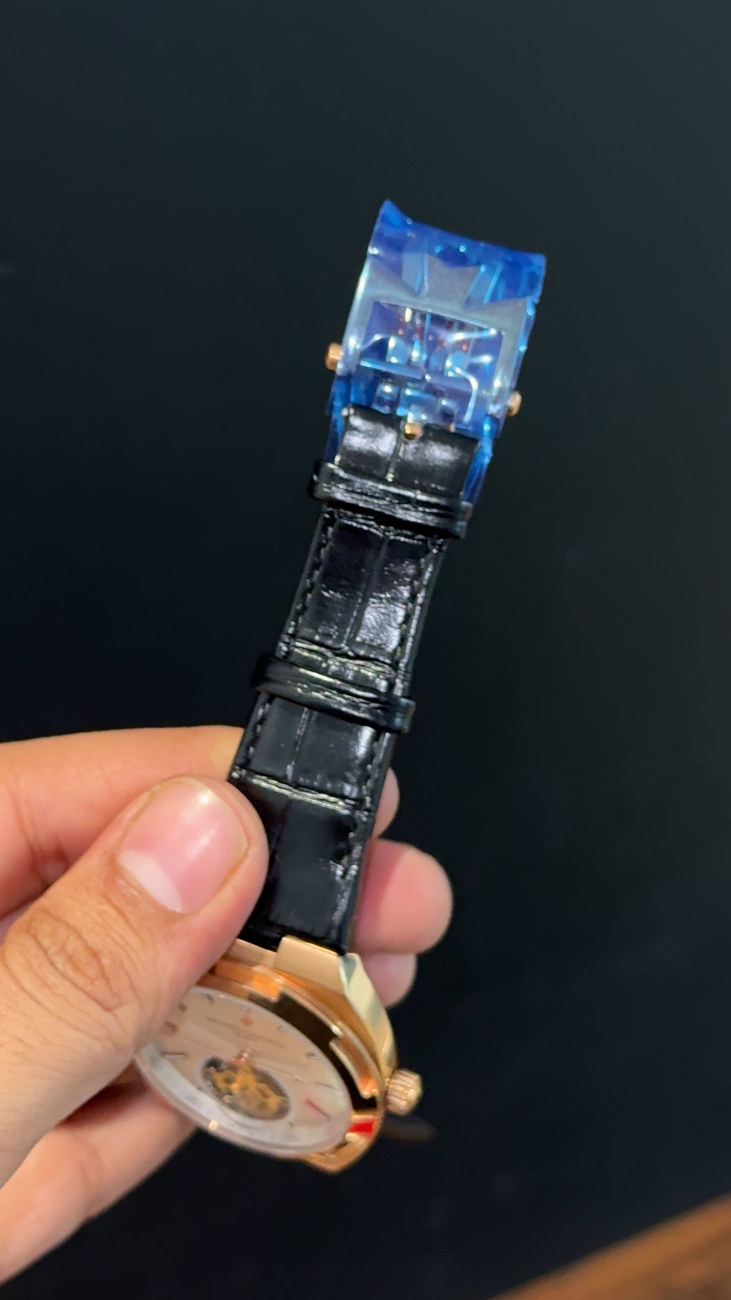 Vacheron Constantin | Rose | Black Leather Strap | Pendulum | White Dial