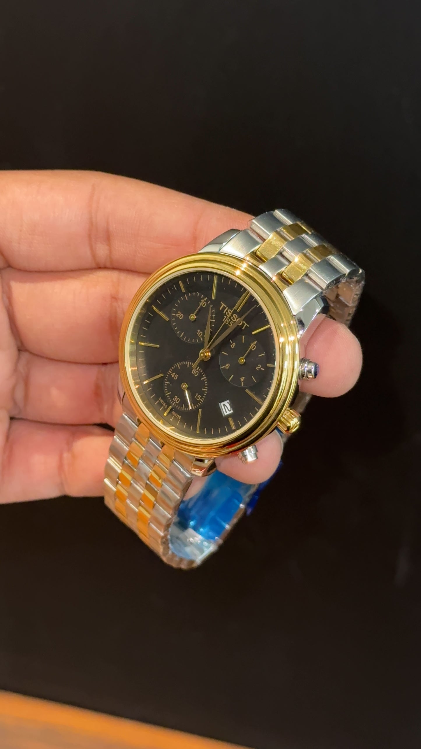 Tissot | Gold Two Tone | Chrono | Black Gold Dial