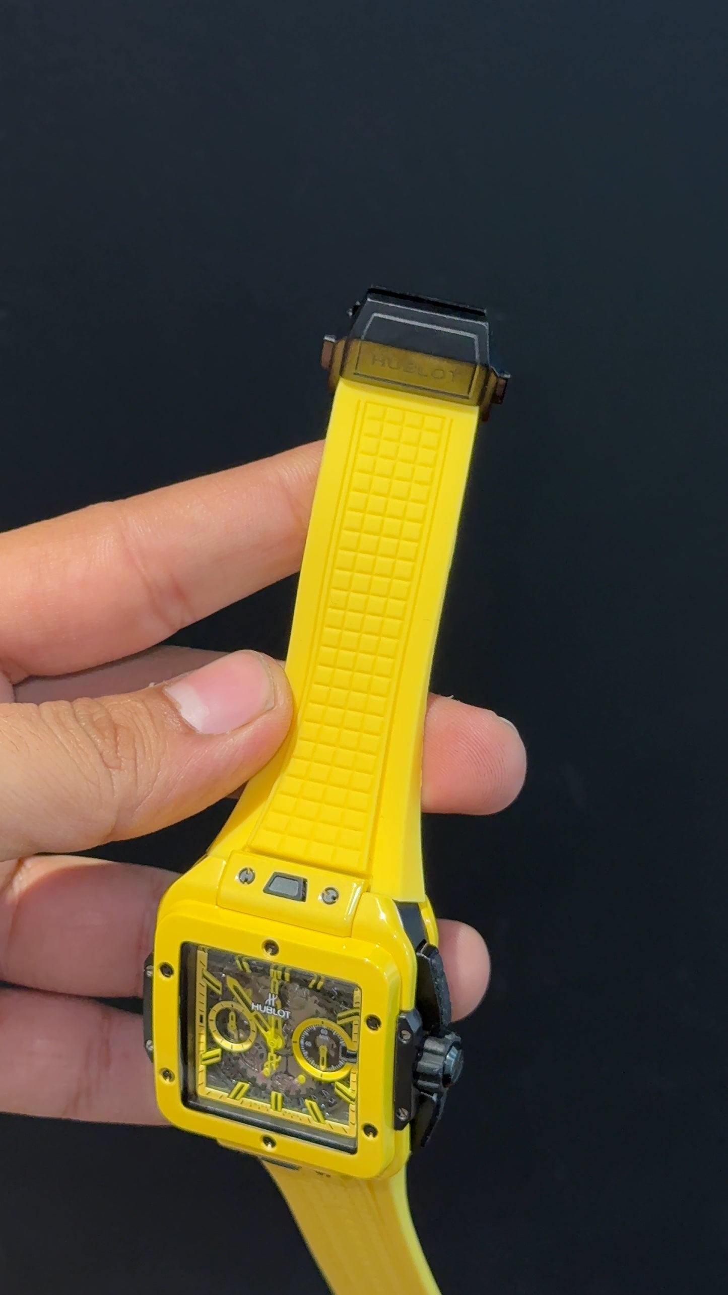 Premium Hublot Square | Big Bang Unico Edition | Yellow Strap | Yellow Dial
