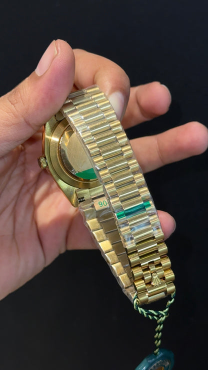 Daydate | Gold Chain | Dark Gold Dial