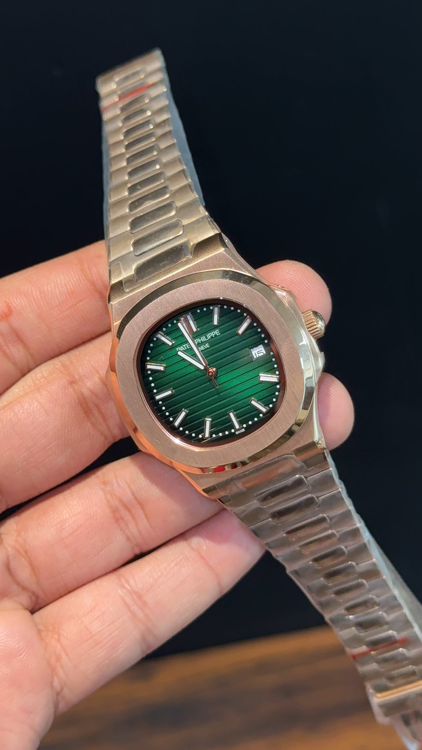 PP Auto | Rose Chain | Gradient Green Dial - twentyfour
