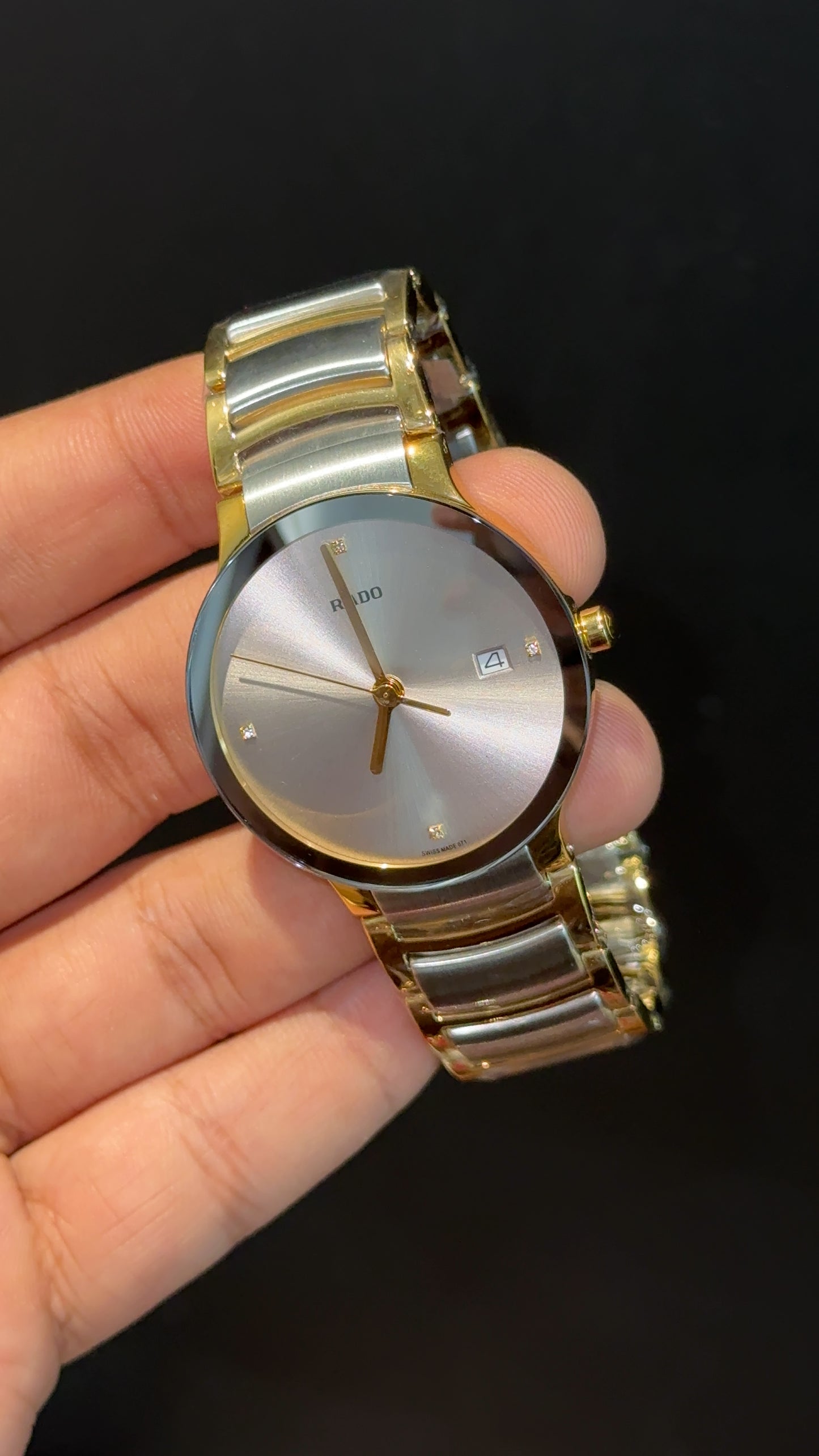 Rado Centrix | Gold Two Tone | Silver Dial