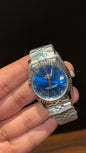 Datejust | 36mm | Silver Chain | Blue Arabic Dial - twentyfour