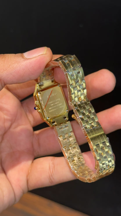 Cartier Panthere | 22mm | Woman  | Diamond Case | Gold Chain | White Dial