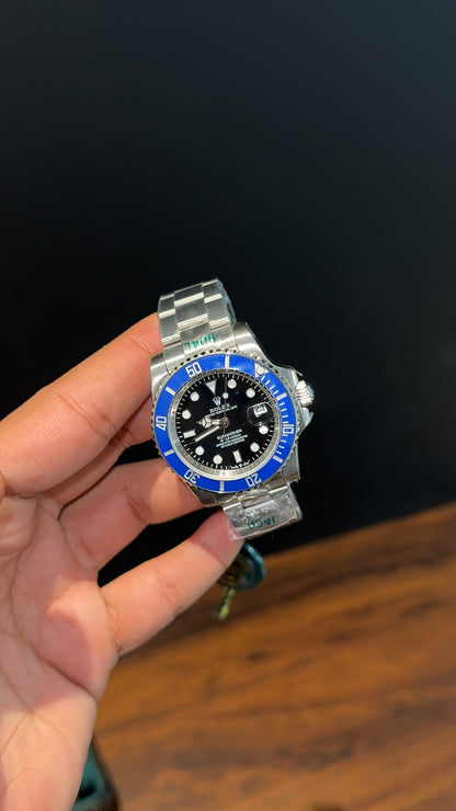 Submariner | Silver Chain | Blue Bezel | black Dial