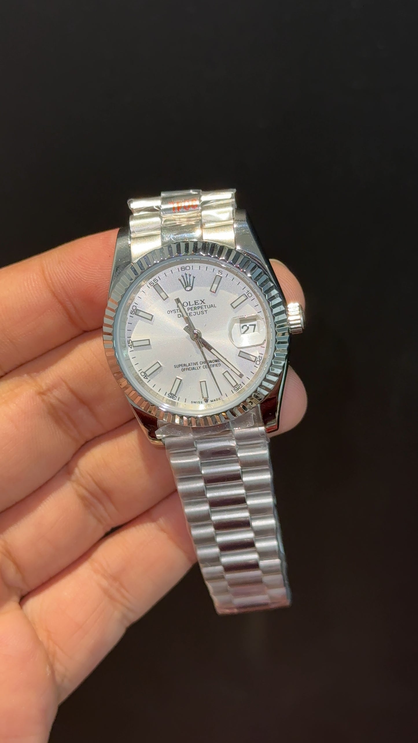 Datejust | 36mm | Silver President Chain | White Dial