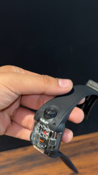 Premium Hublot | MP-10 Energy System Edition | Black Strap | Black Dial Dial