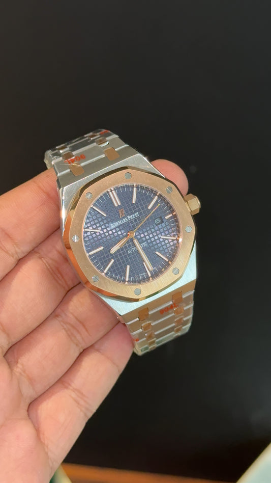 AP | Auto | Rose Two Tone | Blue Box Dial