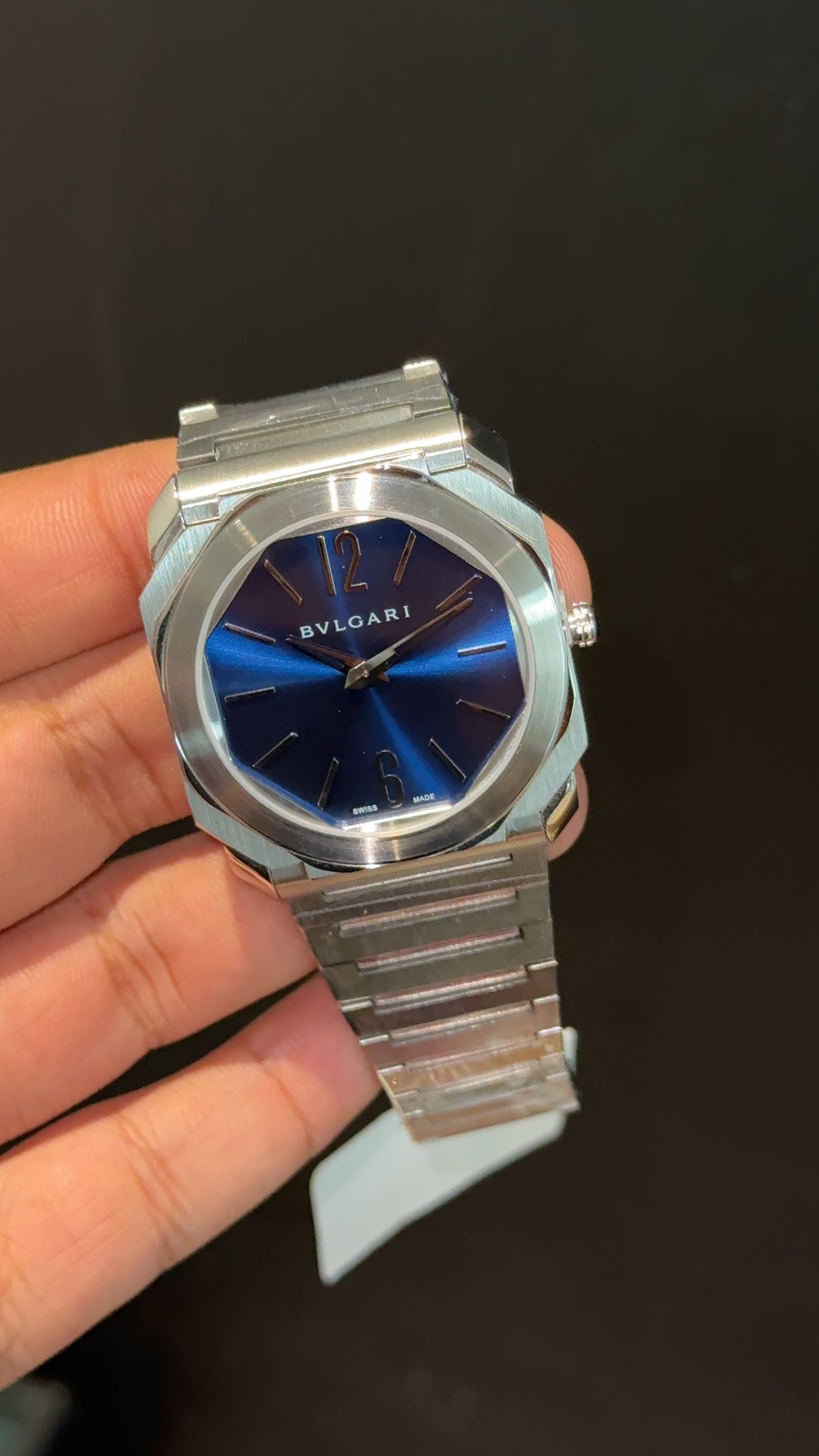 Bvlgari | Silver Chain | Blueish Dial