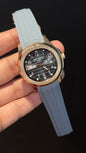 Pp Auto | Aquanaut | Light Grey Strap | Rose Greyish Dial