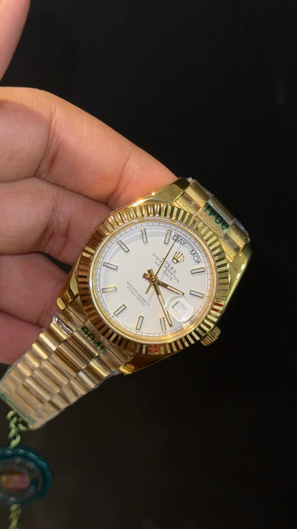 Daydate | Gold Chain | White Dial