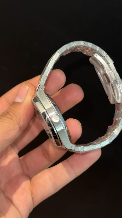 AP Skl | Silver Chain | Blue Grey Dial