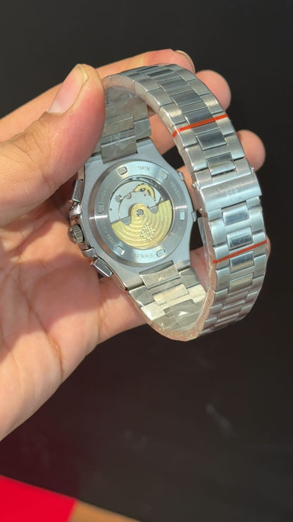 PP Auto | Single Time Edition | Silver Chain | Grey Dial