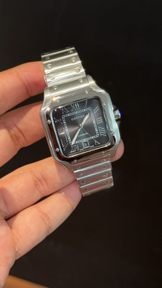 Santos | Silver Chain | Greyish Dial - twentyfour