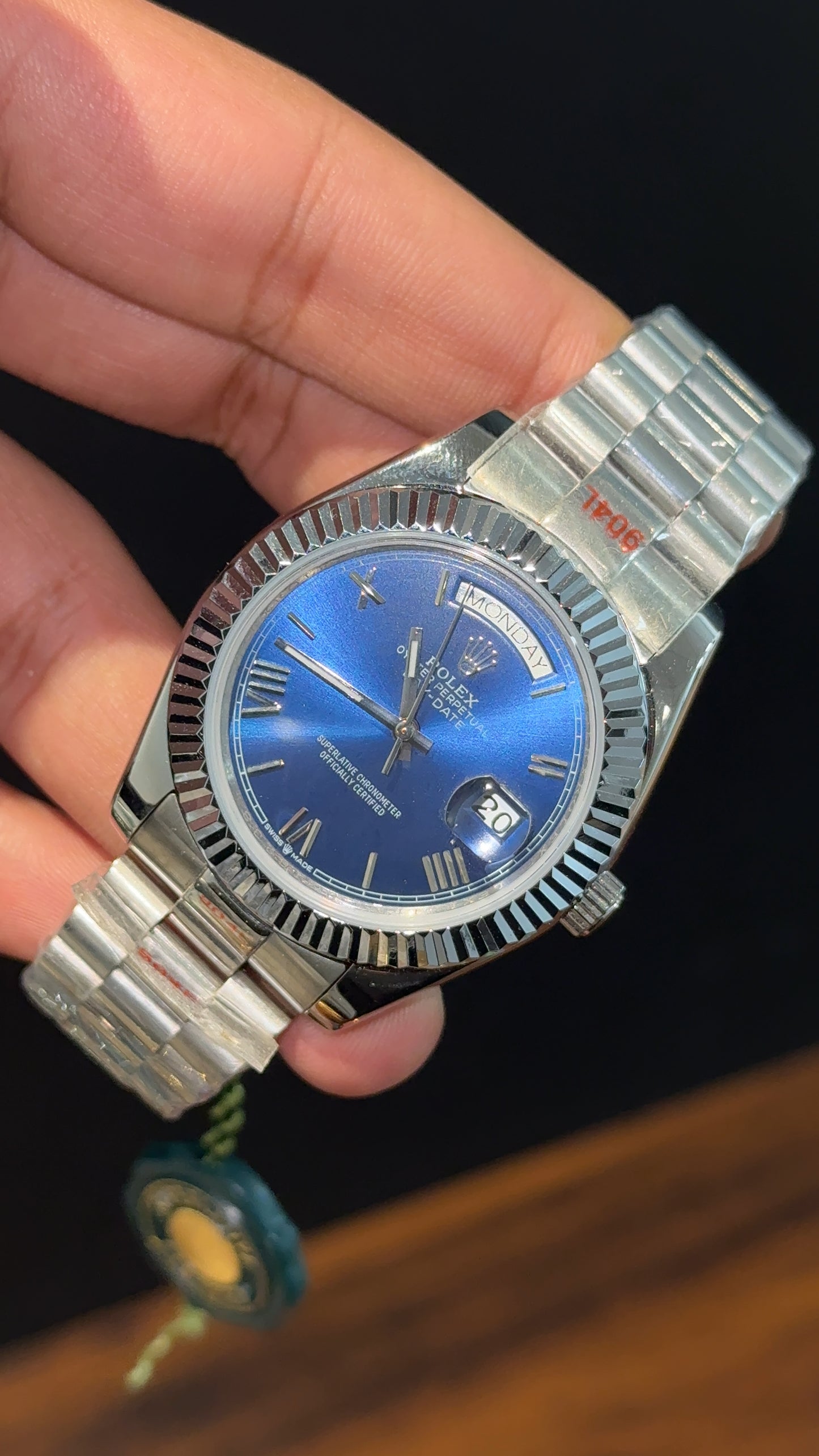 DayDate | Silver Chain | Blue Dial