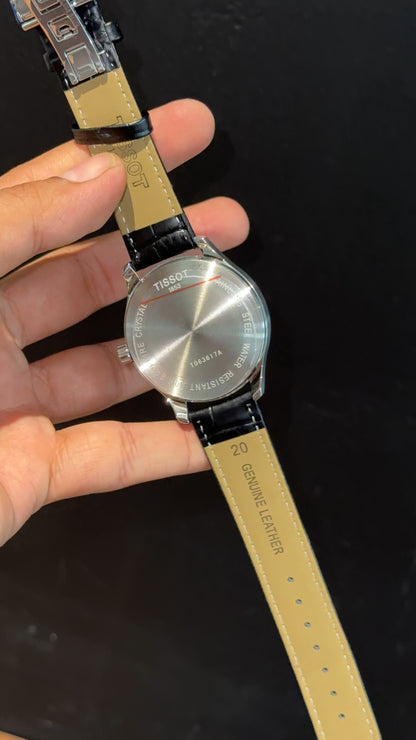 Tissot 1853 | Silver Case | Black Leather Strap | Black Classic Dial - twentyfour
