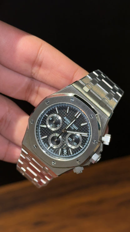 AP | Silver Chain | Chrono | Black Dial