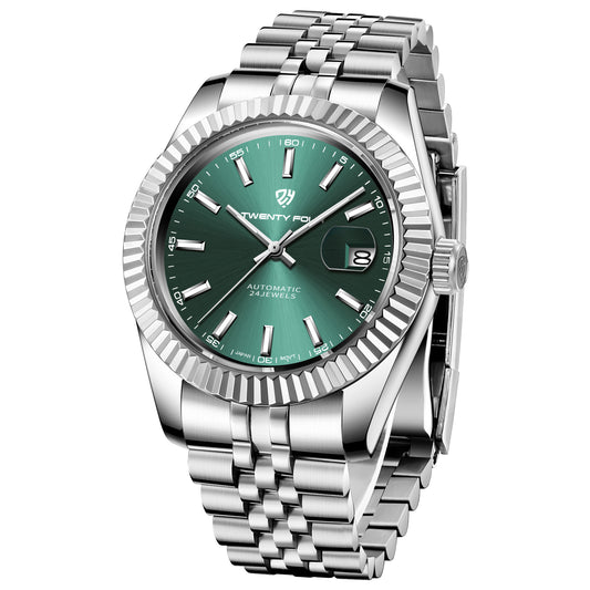 Twenty Four TF-2465 Datejust | Silver Green