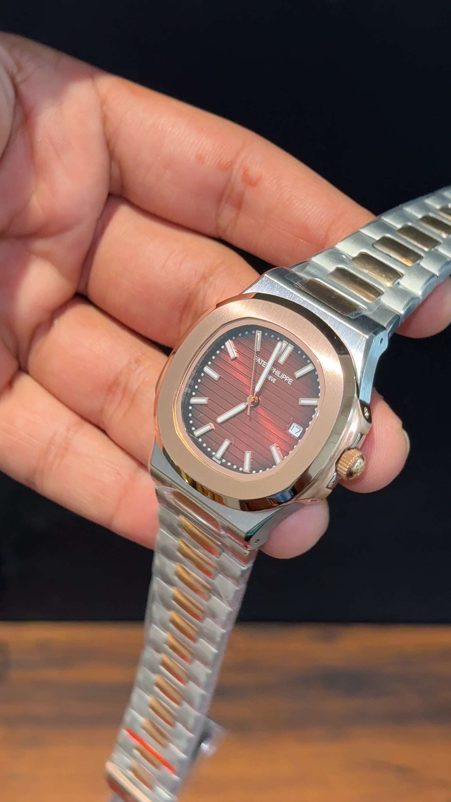 PP Auto | Rose Two Tone | Brown Dial