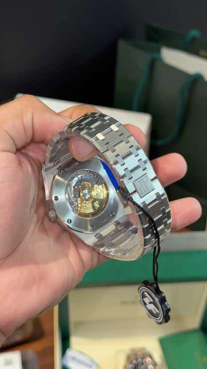 Premium AP | Auto | Silver Chain | Blue Dial