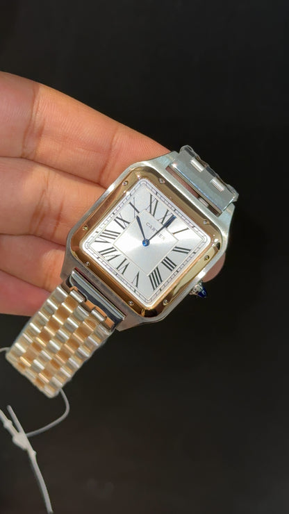 Santos De Cartier | Rose Two Tone | White Dial