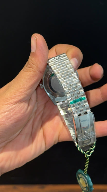 Datejust | Silver Chain | Diamond Digit | Black Dial