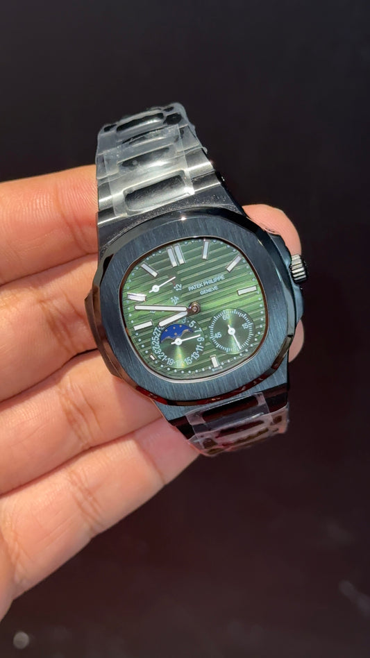 Pp Auto | Moonphase | Black Chain | Sub Green Dials