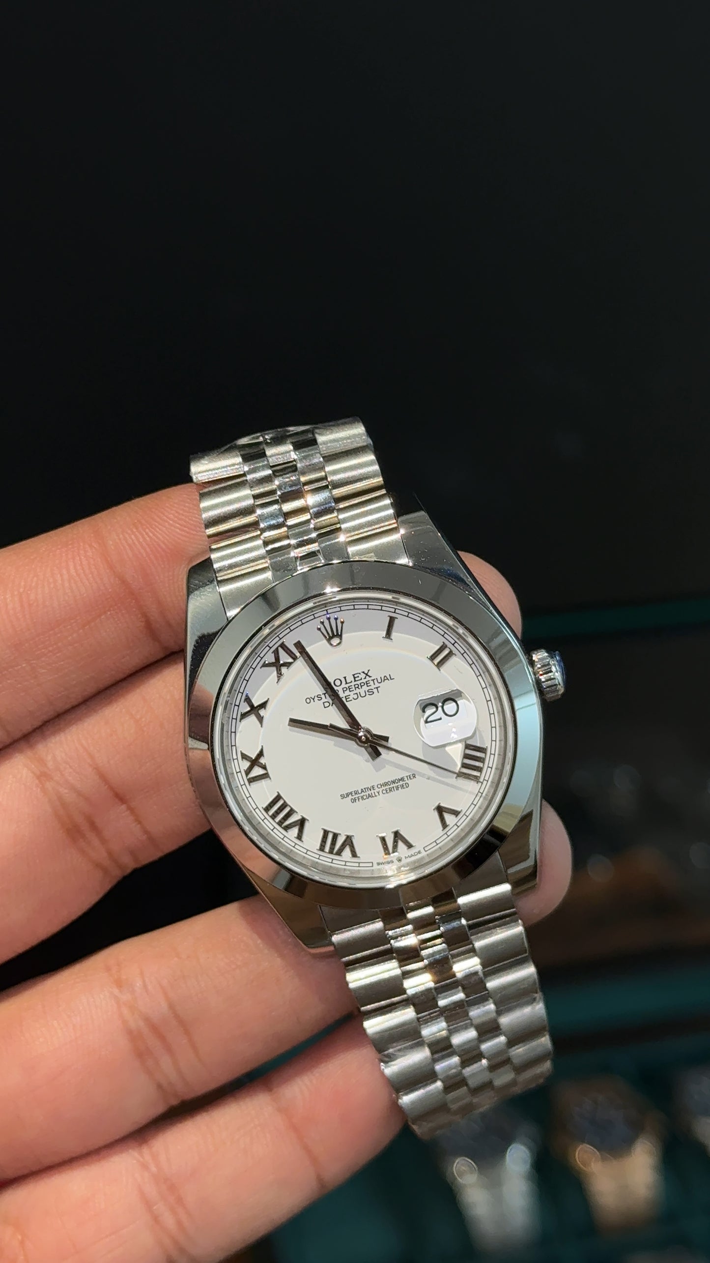 Premium Datejust | Silver Chain | White Classic Dial