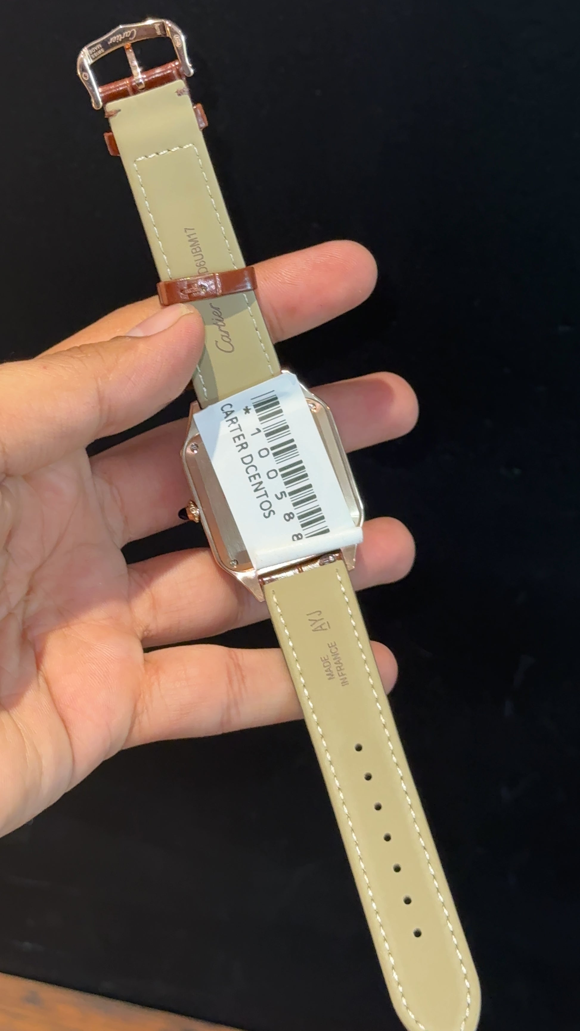 Cartier Dumont Lacquer | Rose Two Tone Case | Brown Leather Strap | White Dial - twentyfour