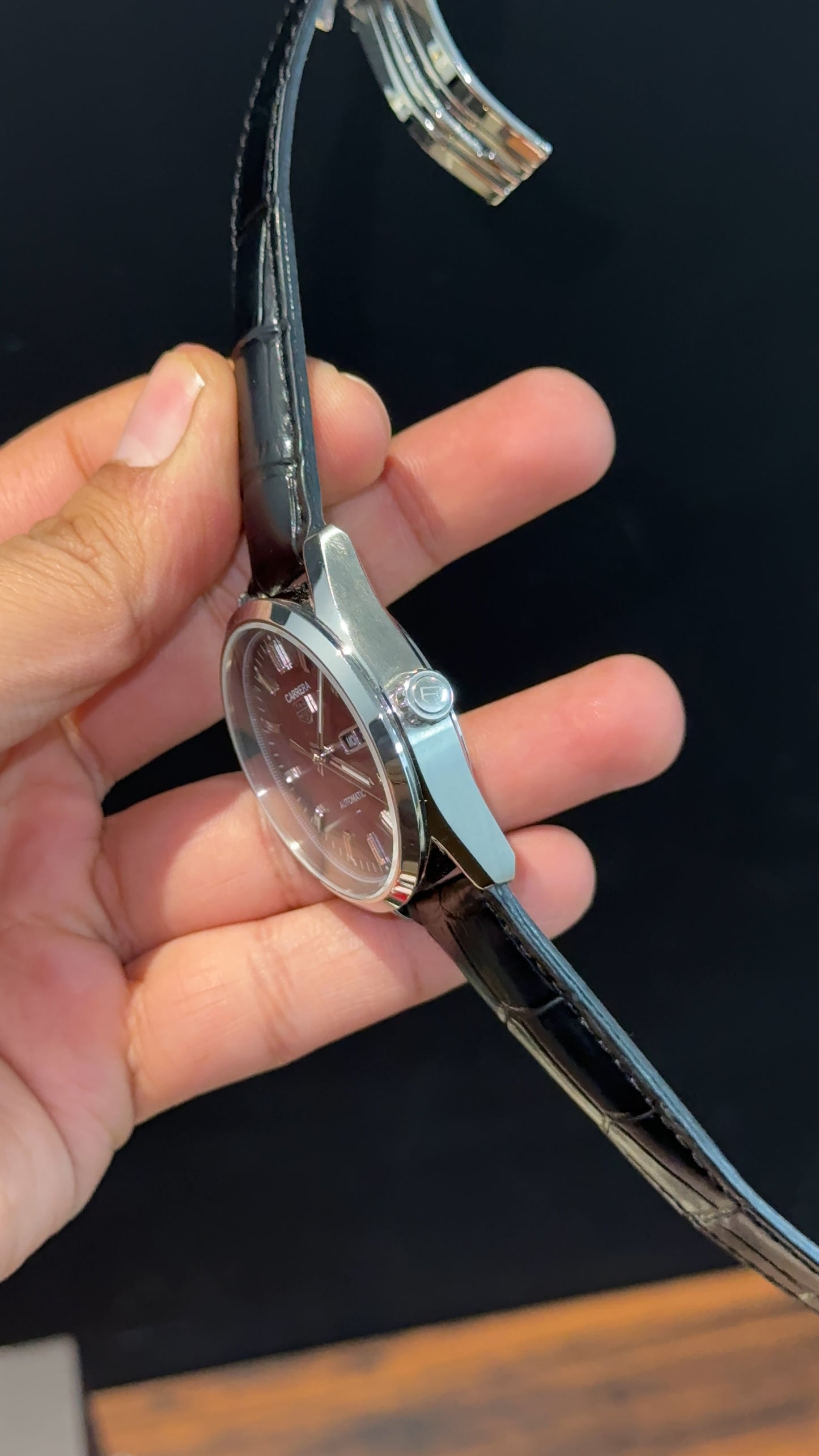 Tag Carrera | DayDate | Black Strap | Shady Mehron Dial