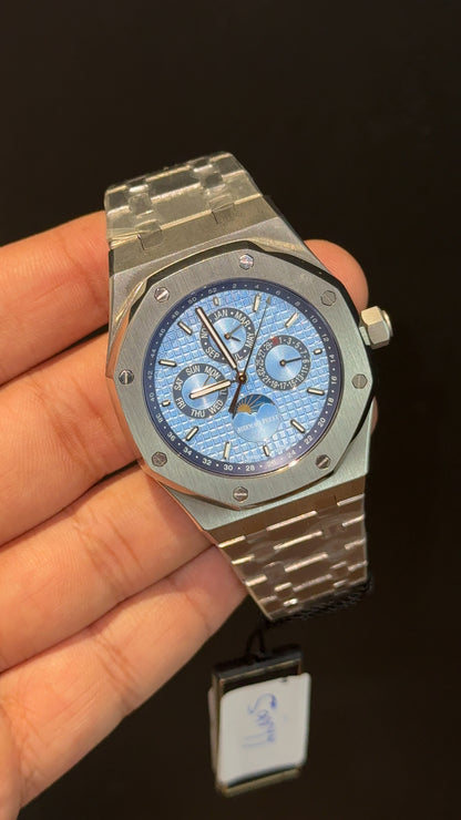 AP Auto | Silver Chain | Chrono | Calendar Edition | Tiffany Box Dial