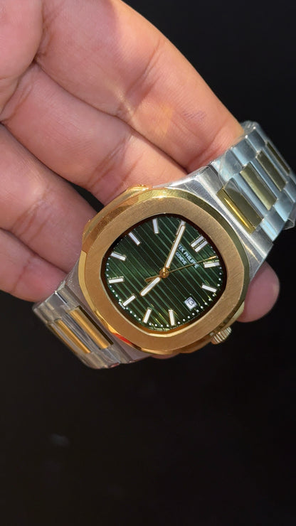 PP Auto | Gold Two Tone | Green Dial