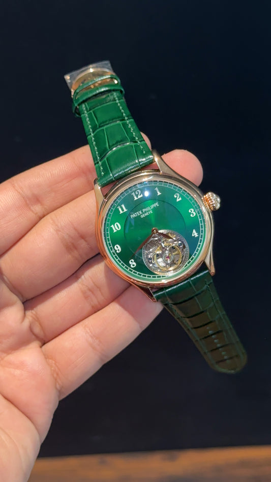 Pp Auto | Pendulum | Rose | Green Strap | Rose Green Dial