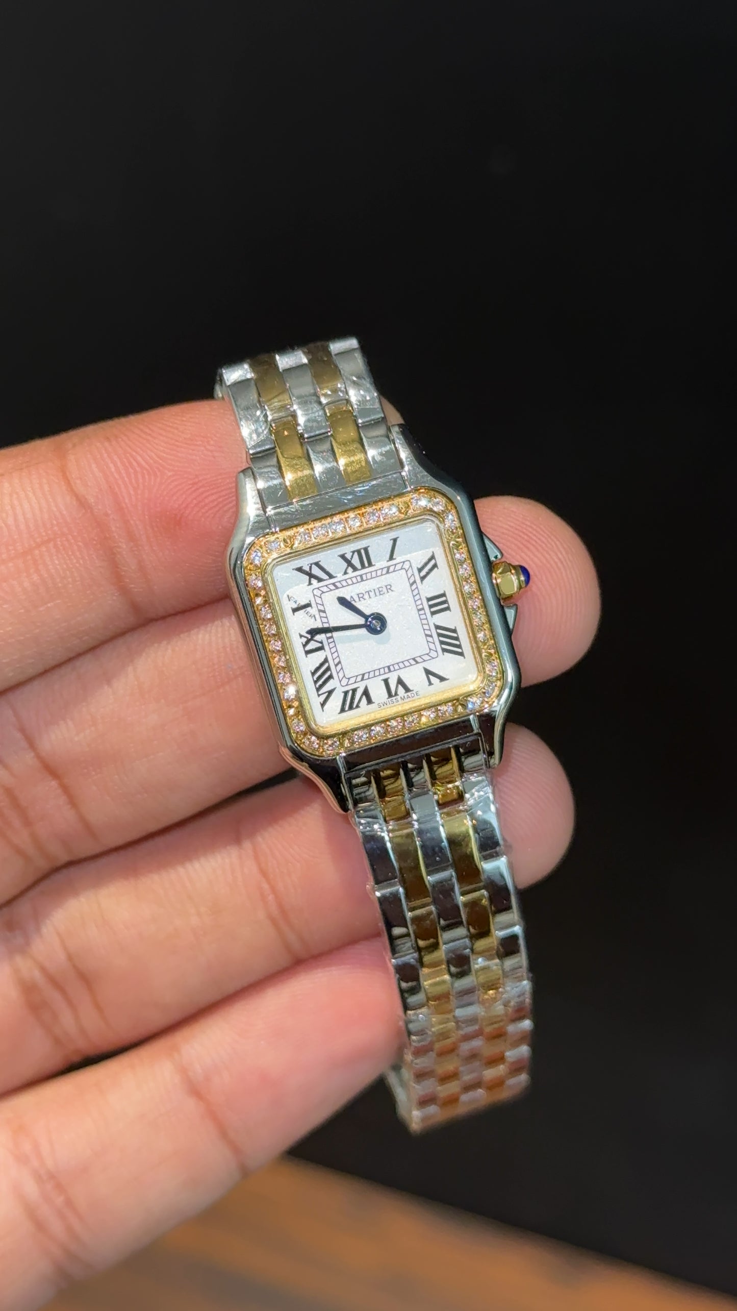 Cartier Panthere | 22mm | Woman  | Diamond Case | Gold Two Tone | White Dial