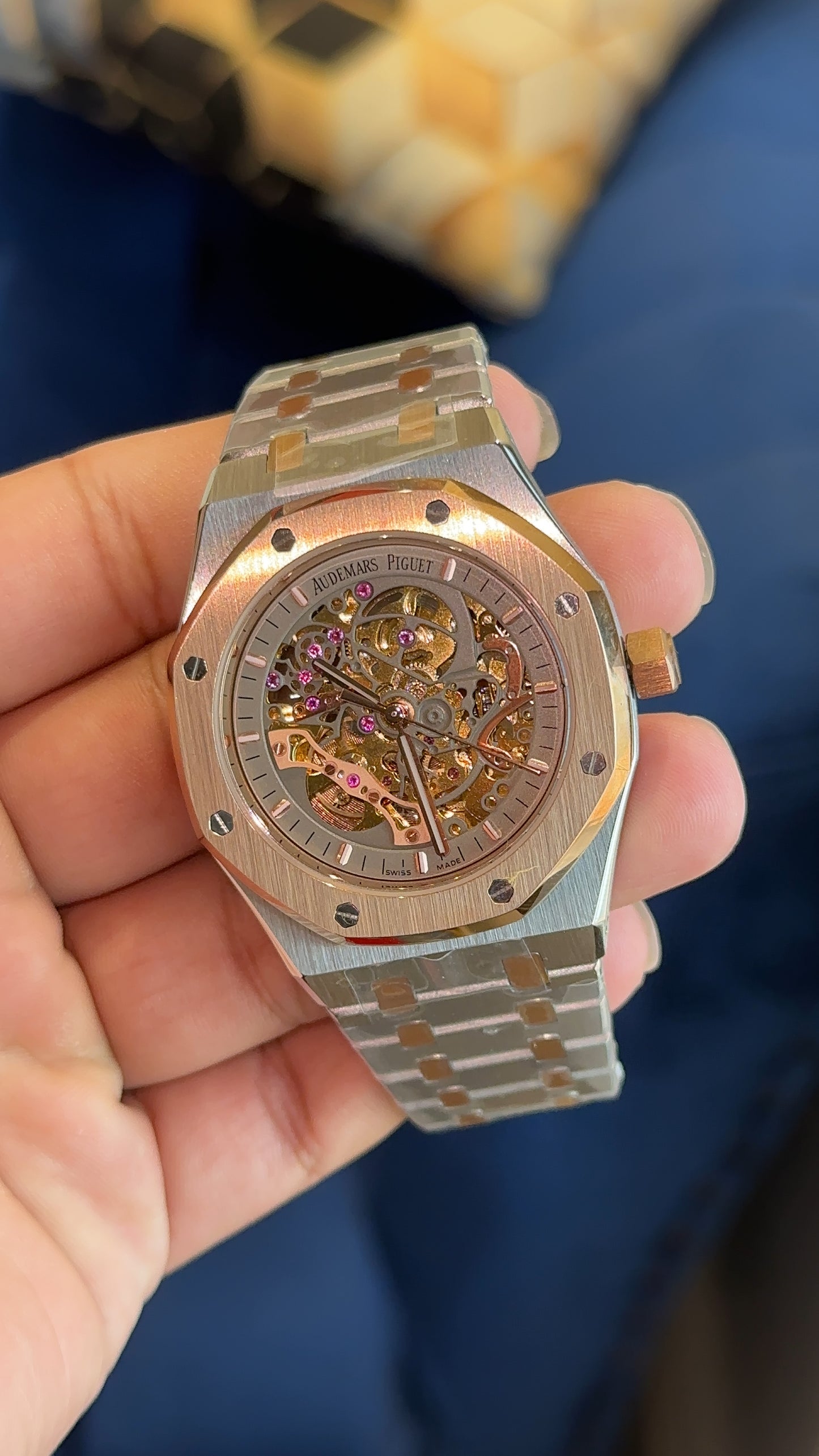 AP Skl | Rose two tone | Grey Dial