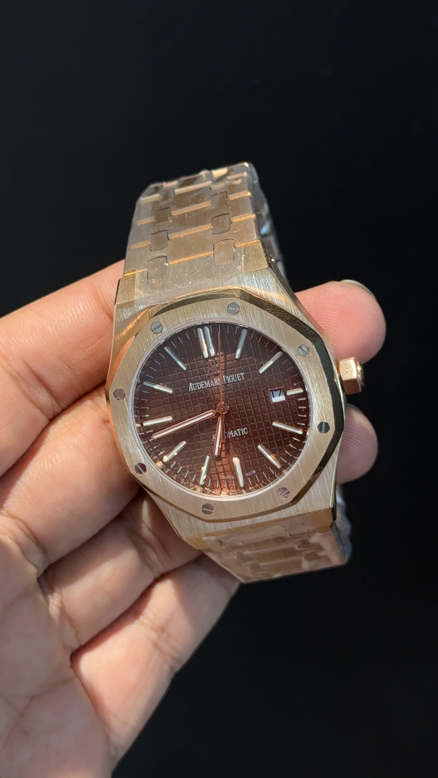 AP Auto | Rose Chain | Brown Dial