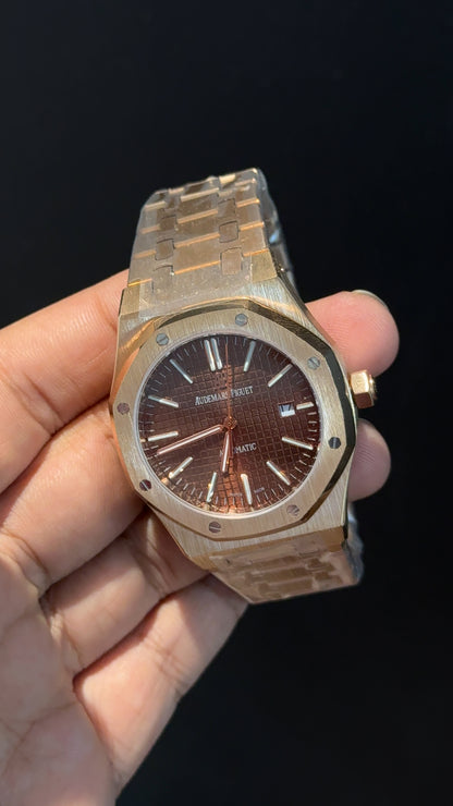 AP Auto | Rose Chain | Brown Dial