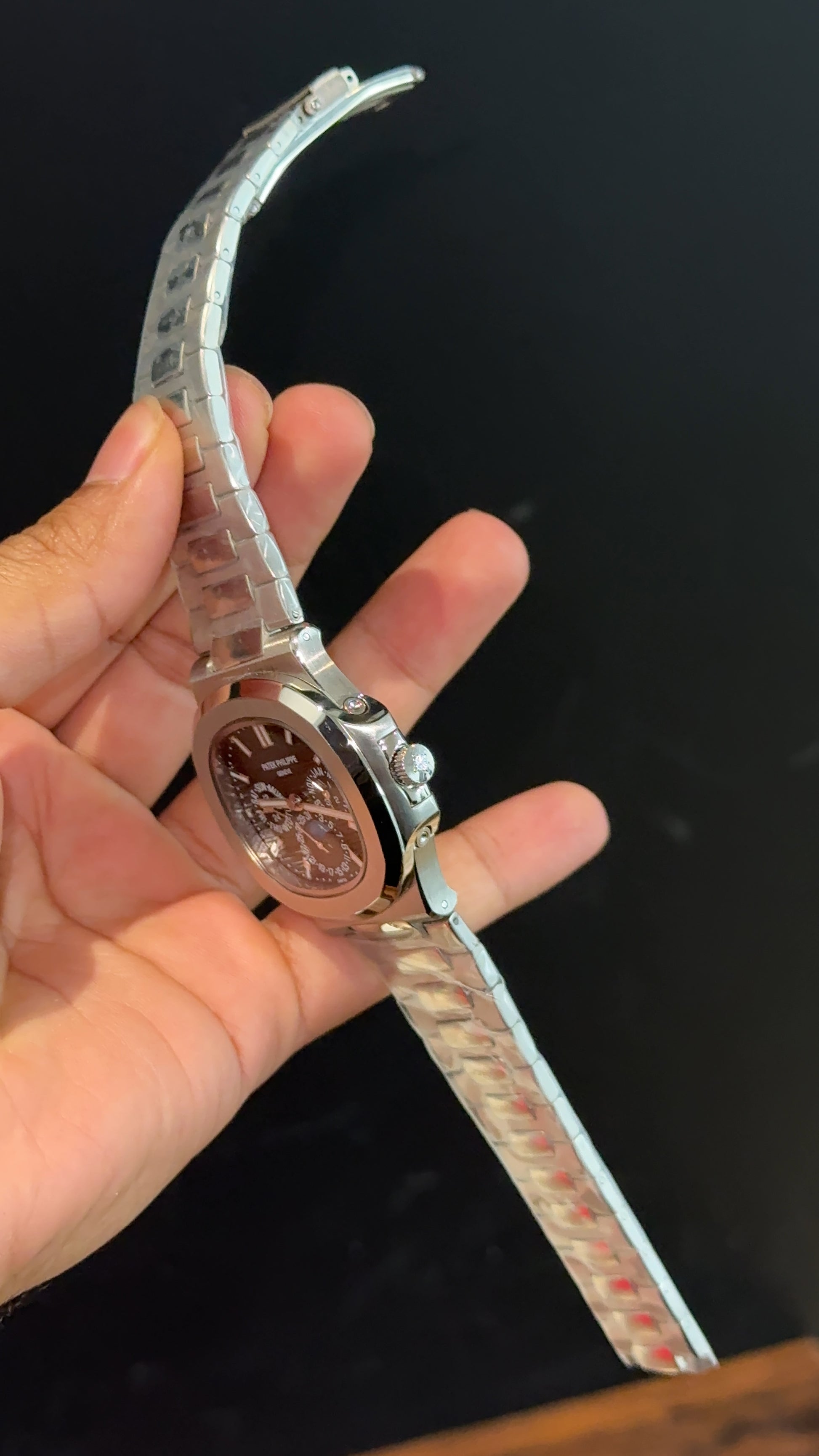 Pp Auto | Silver Chain | Power Reserve | Chrono | Moonphase | Black Dial - twentyfour