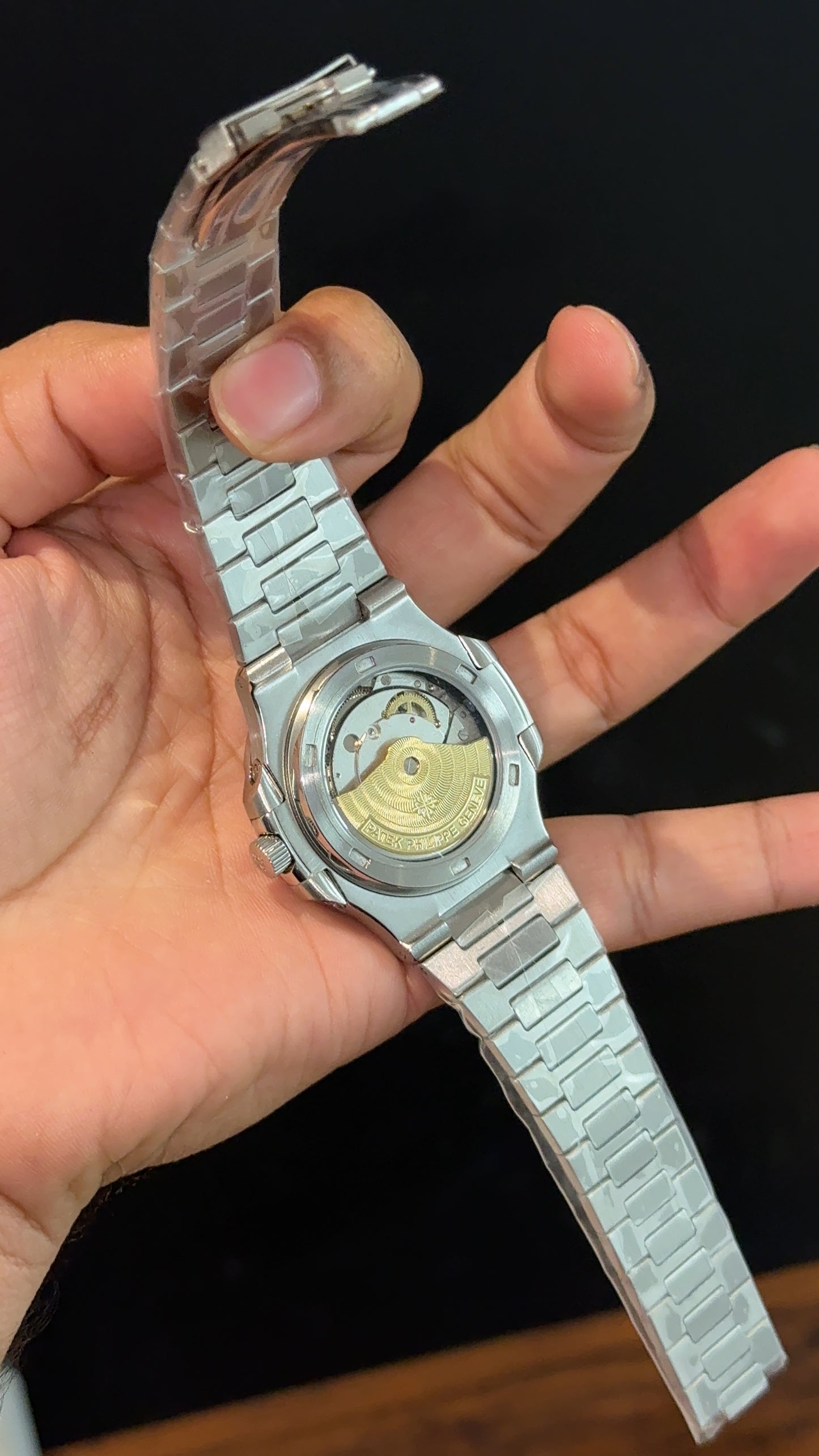 Pp Auto | Silver Chain | Power Reserve | Chrono | Moonphase | Black Dial - twentyfour