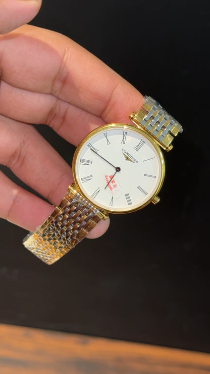 Longines | Gold Two Tone | White Plain Dial - twentyfour
