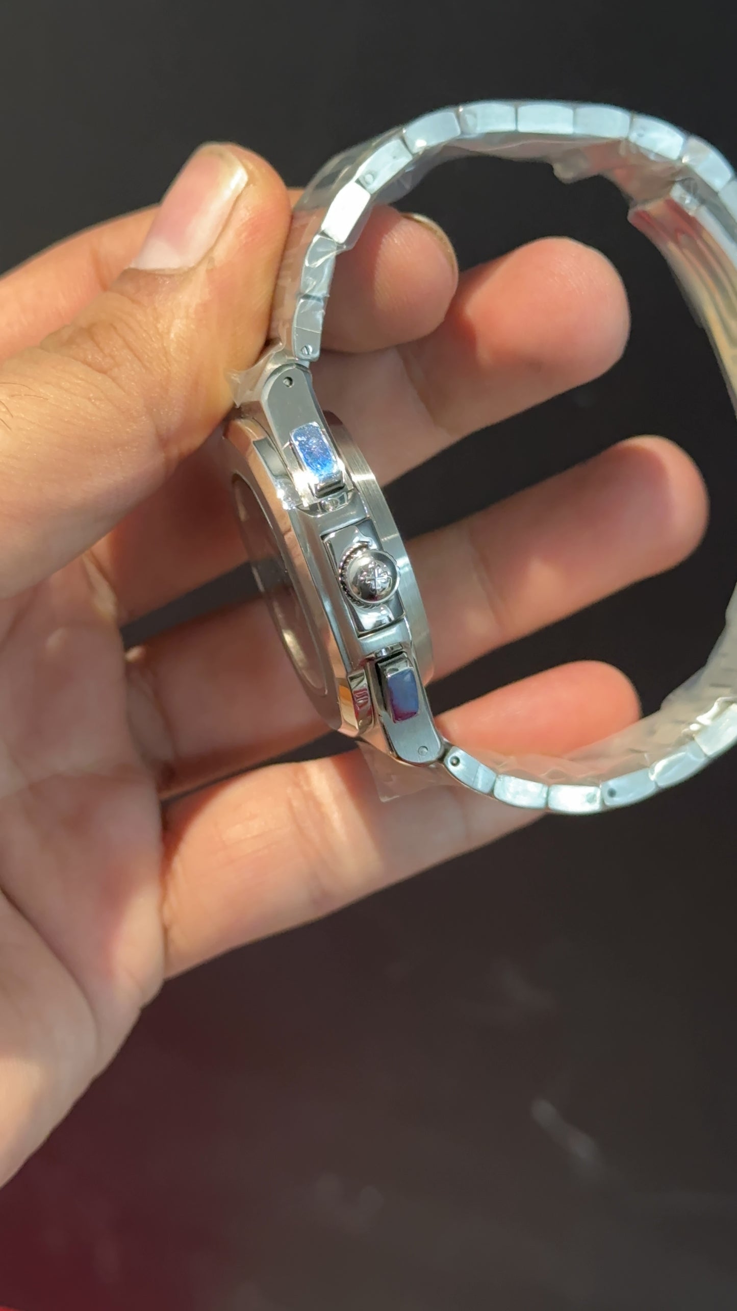 PP Auto | Single Time Edition | Silver Chain | Dark Blue Dial
