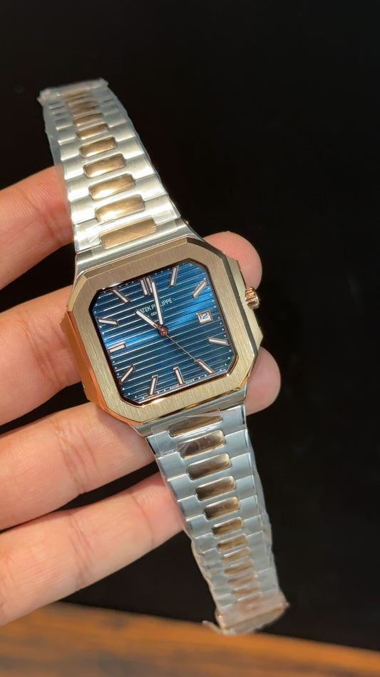 Pp Auto | Cubitus | Rose Two Tone | Blue Dial - twentyfour