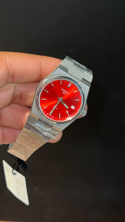 Tissot Prx | Quartz | Silver Chain | 35mm | Orange Plain Dial - twentyfour
