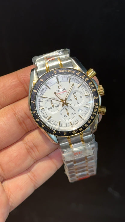 Omega Speedmaster | Gold Two Tone | Chrono | White Dial