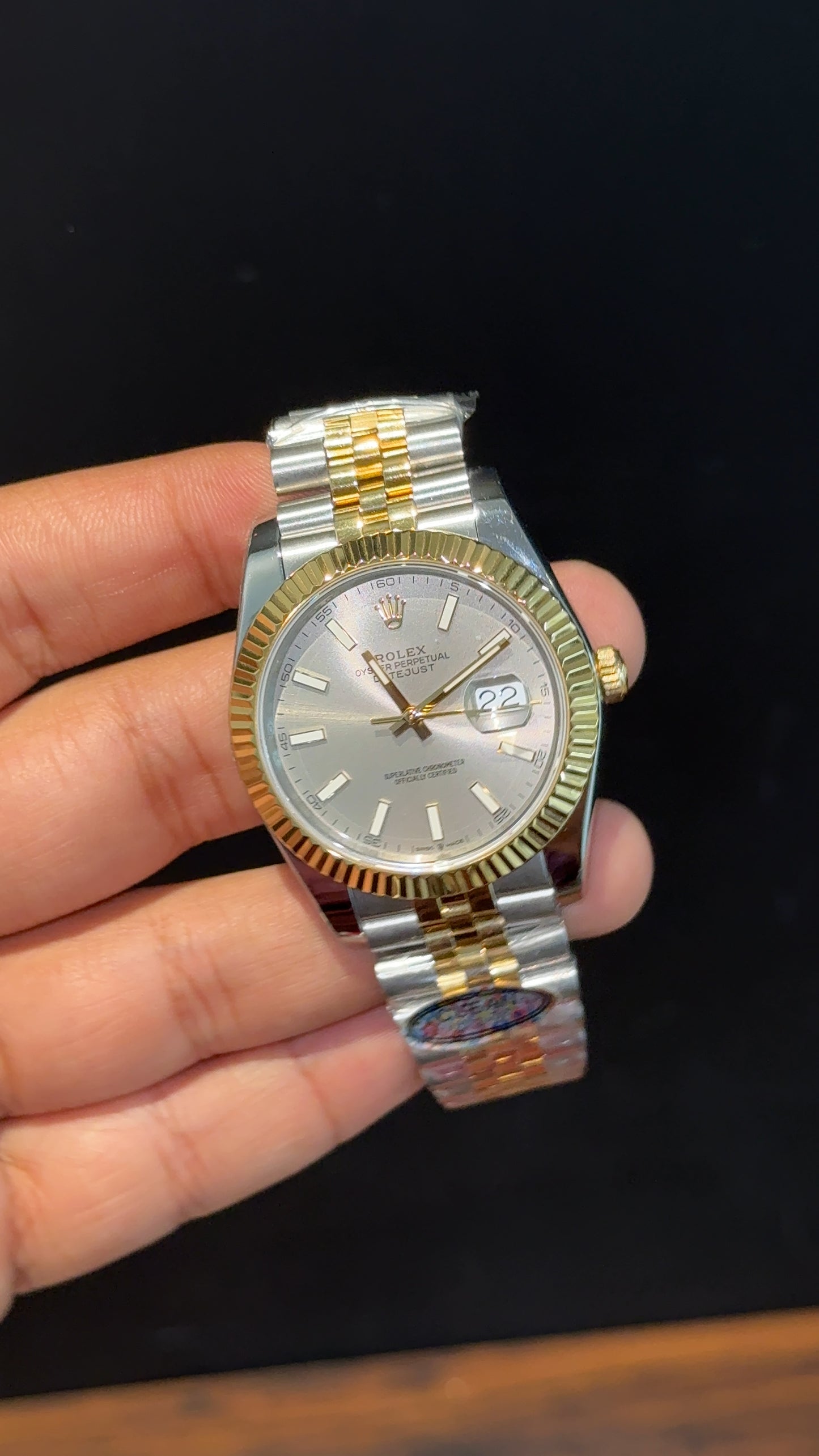 Premium DateJust | Gold Two Tome | Light Grey Dial
