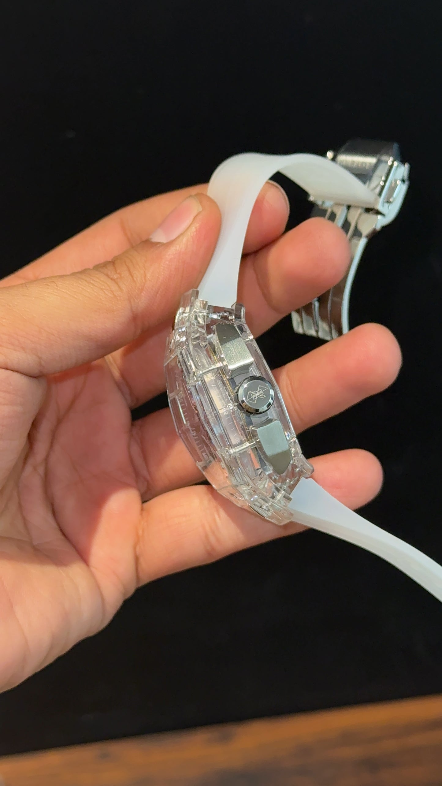 Premium Hublot | Maikou Bode Edition | Skeleton | silver Strap | Silver Dial