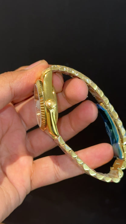 Daydate | 36mm | Gold Chain | Blackish Index Dial - twentyfour