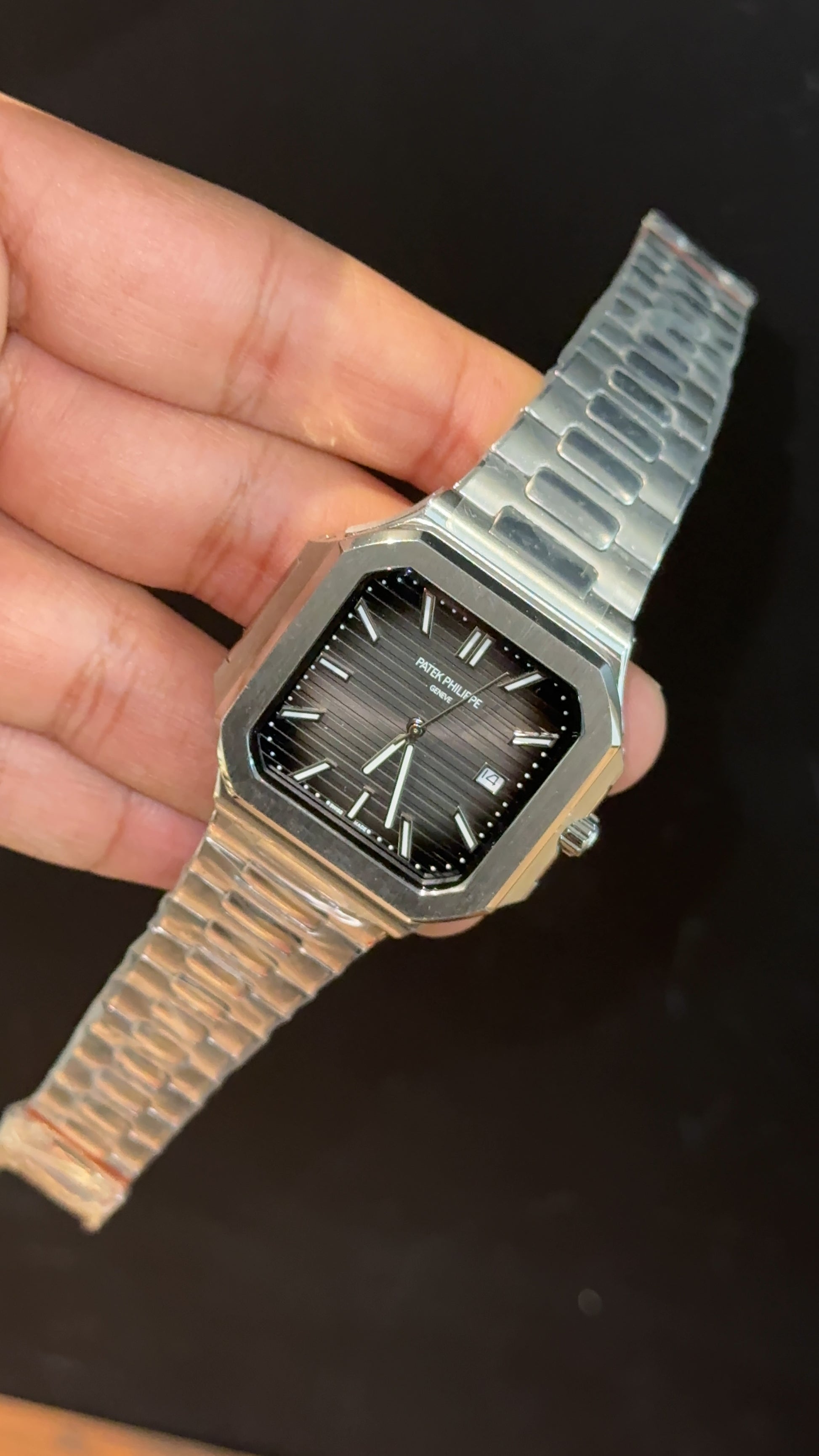 Pp Auto | Cubitus | Silver Chain | Gradient Grey Dial - twentyfour
