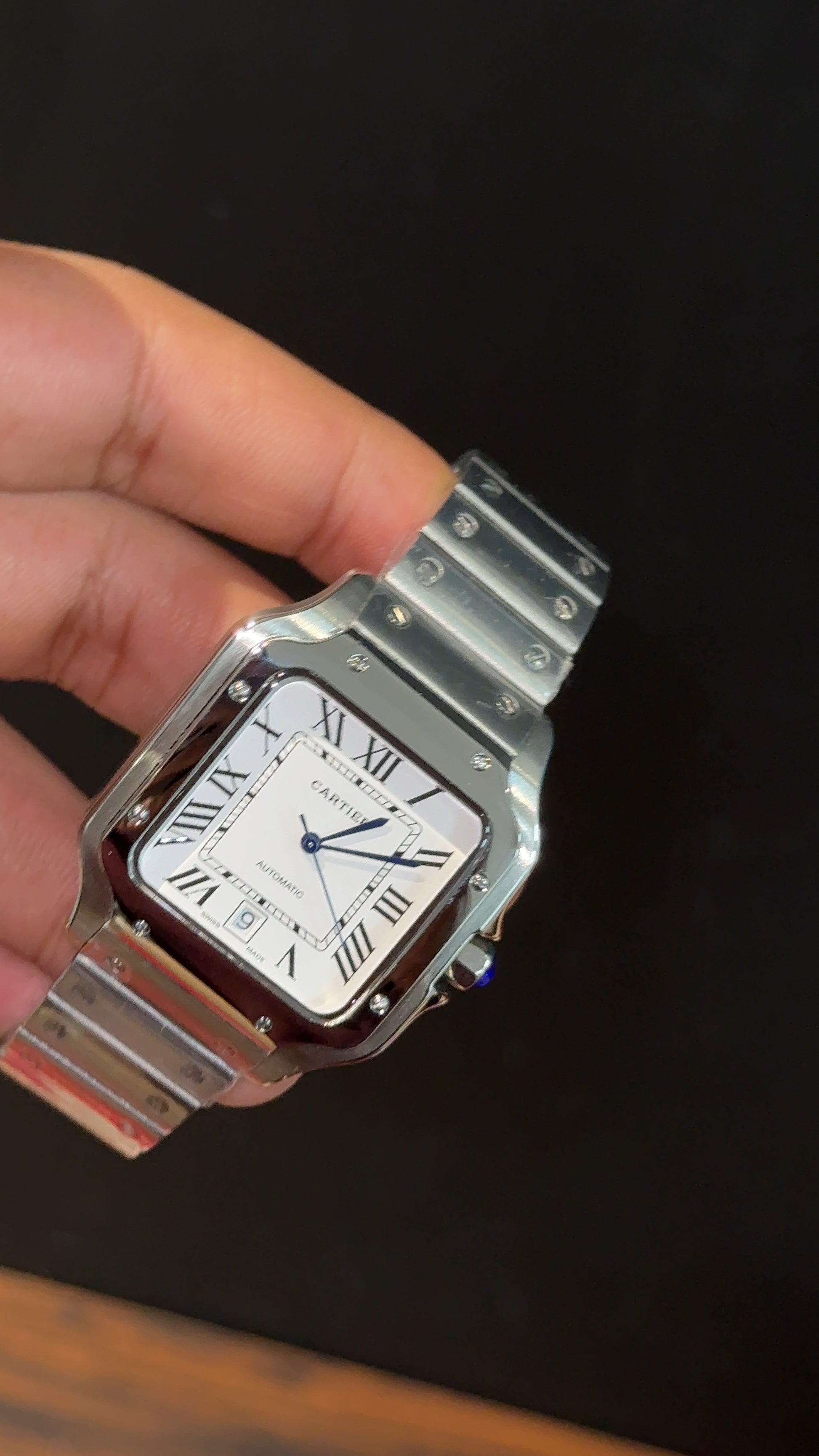 Santos | Silver Chain | White Dial - twentyfour