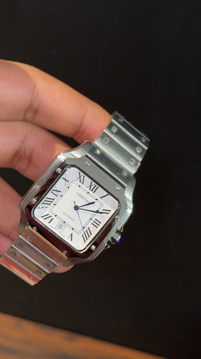 Santos | Silver Chain | White Dial - twentyfour